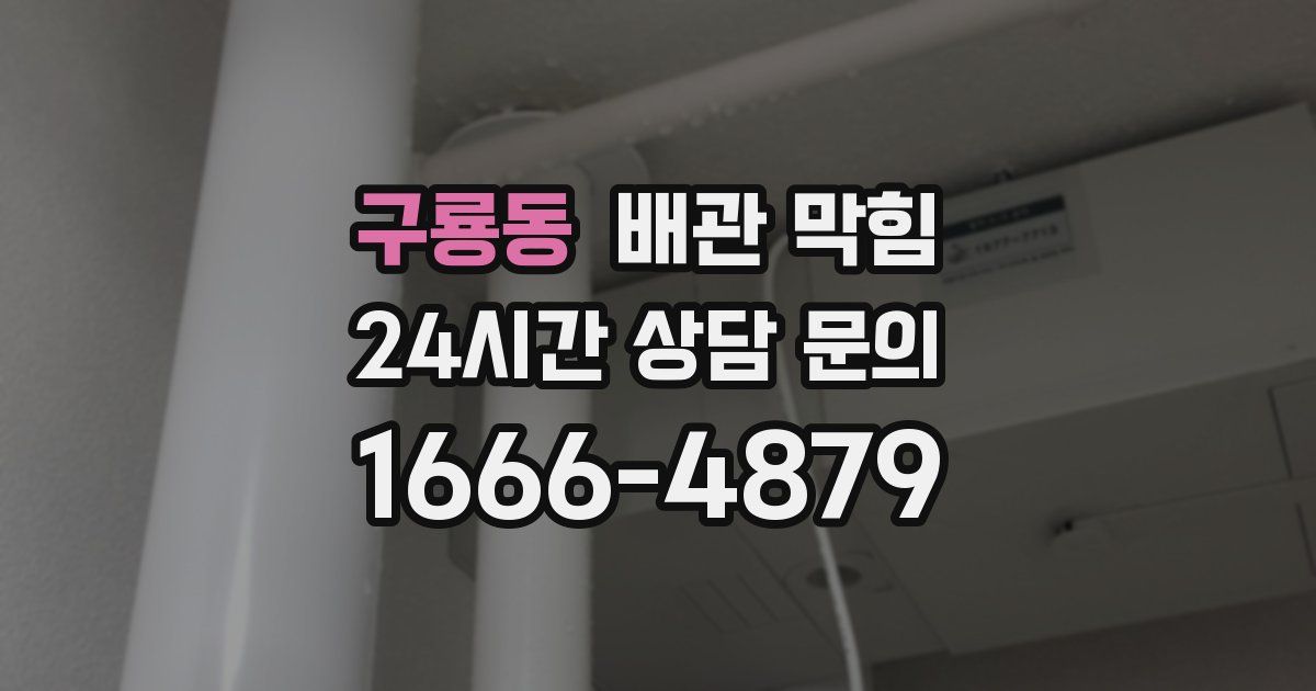 구룡동 배관 막힘