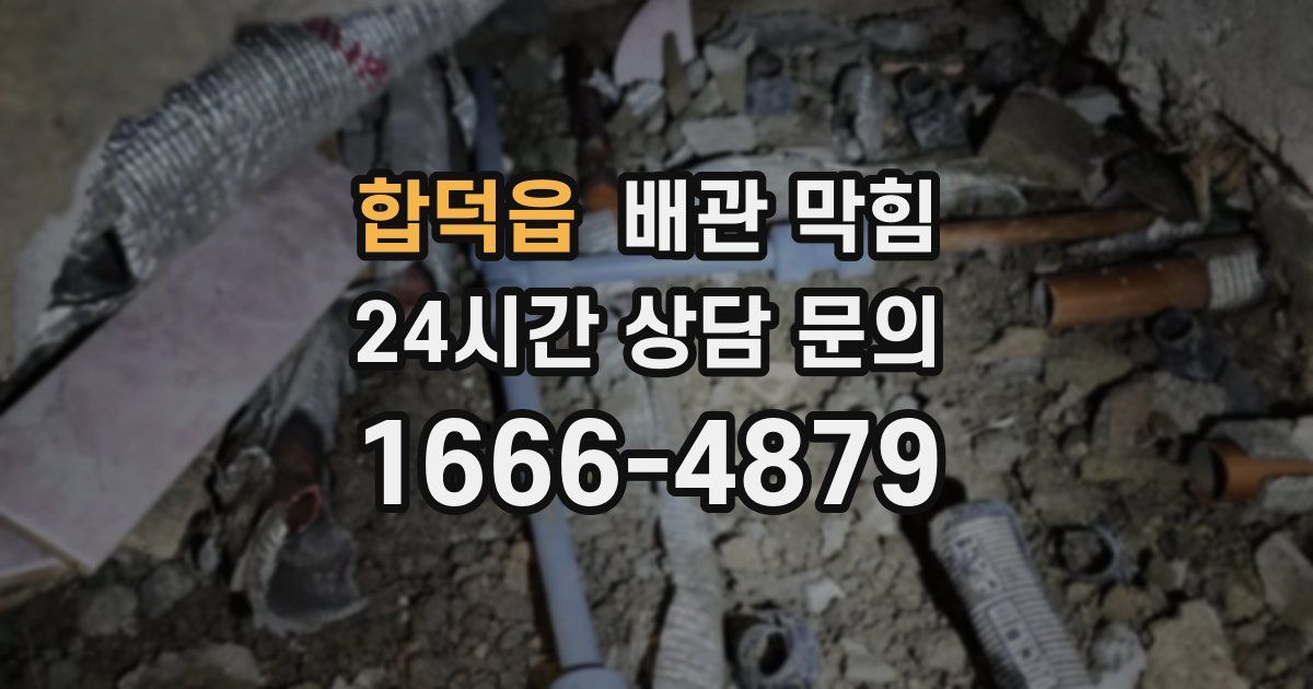 합덕읍 배관 막힘
