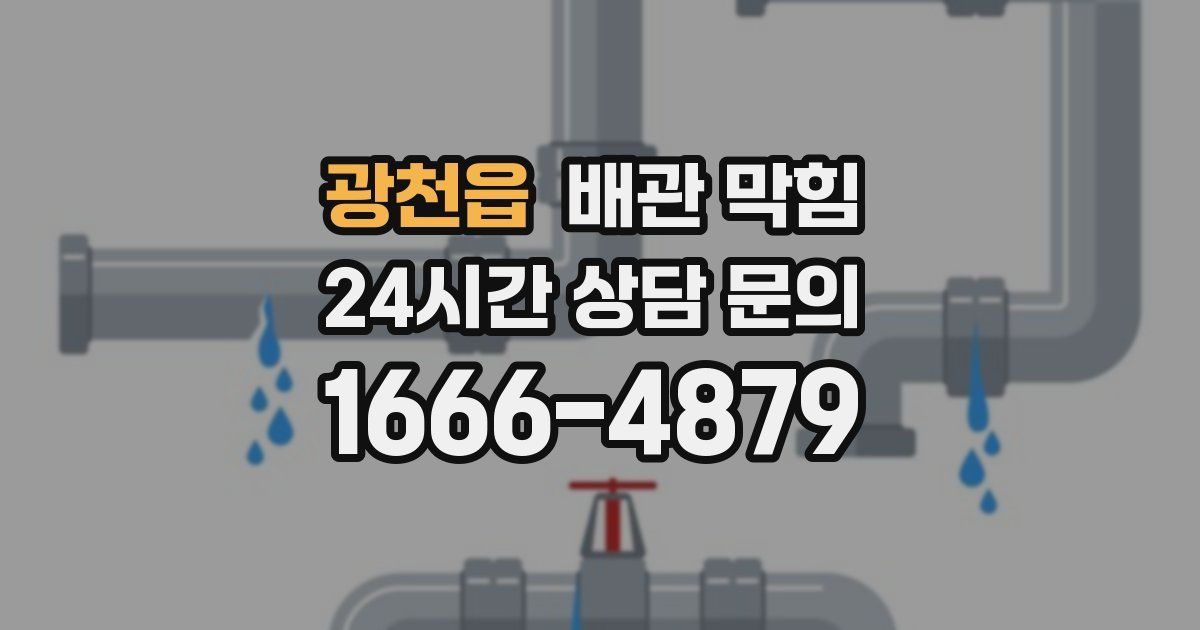 광천읍 배관 막힘