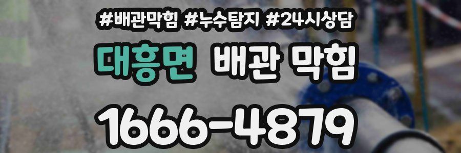 대흥면 배관 막힘