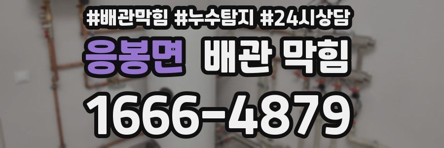 응봉면 배관 막힘