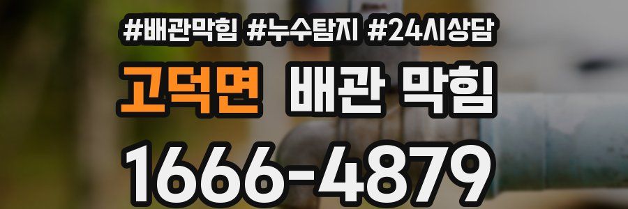 고덕면 배관 막힘
