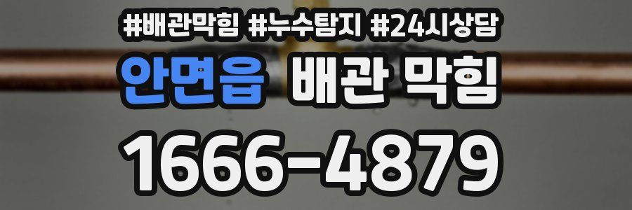 안면읍 배관 막힘