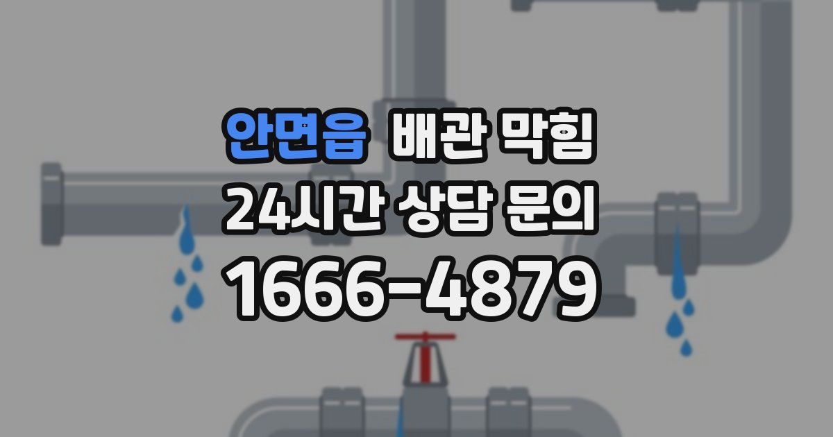 안면읍 배관 막힘