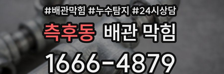 측후동 배관 막힘