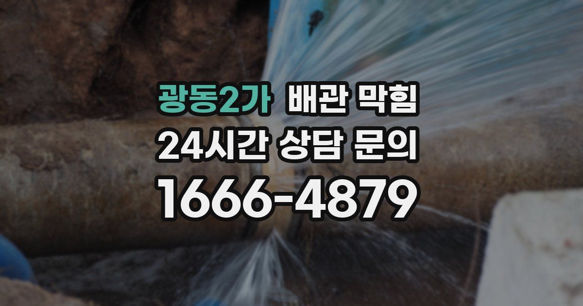 광동2가 배관 막힘