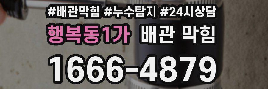 행복동1가 배관 막힘