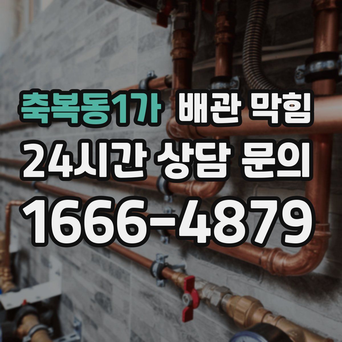 축복동1가 배관 막힘