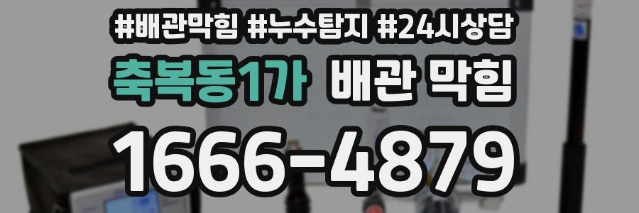 축복동1가 배관 막힘
