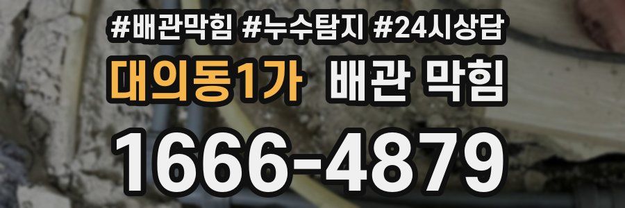 대의동1가 배관 막힘