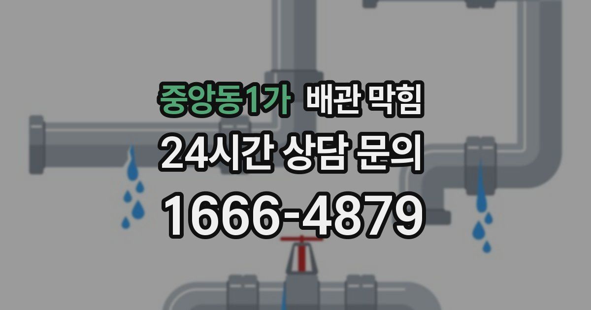 중앙동1가 배관 막힘