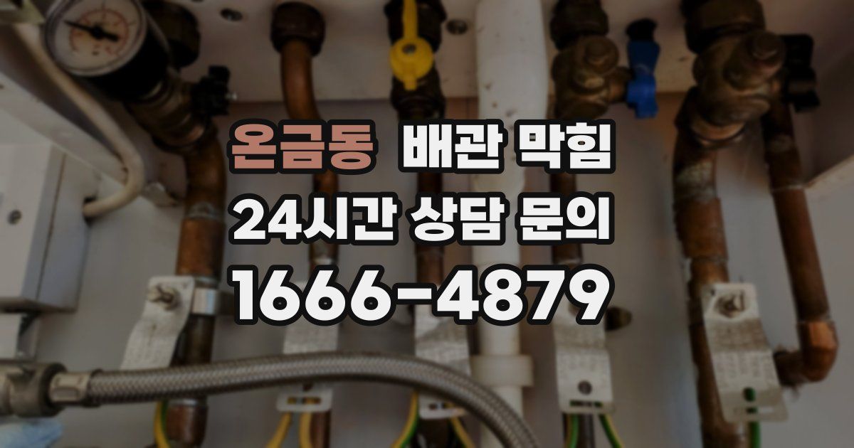 온금동 배관 막힘