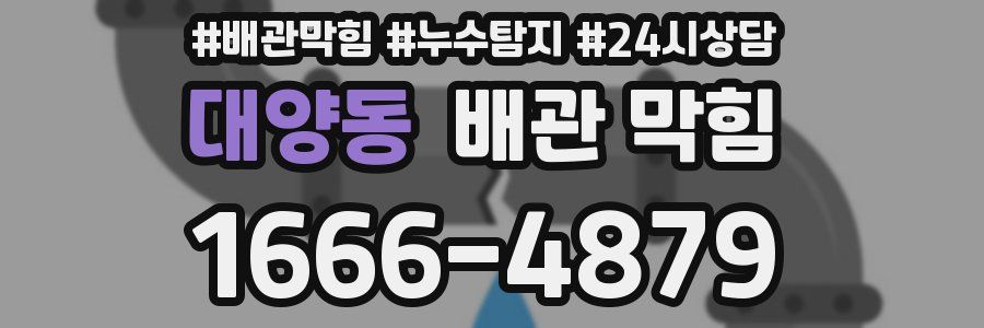 대양동 배관 막힘