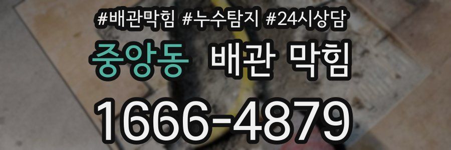 중앙동 배관 막힘