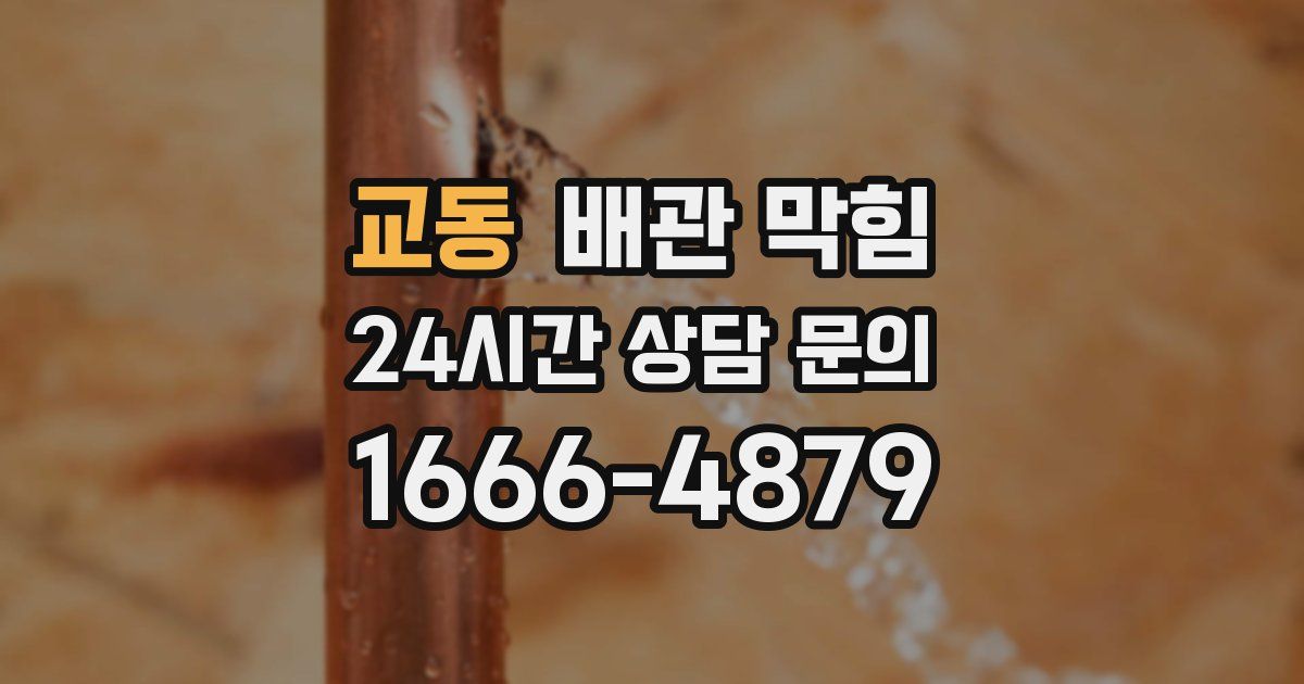 교동 배관 막힘