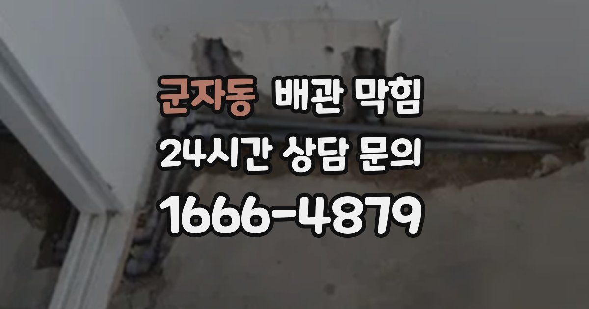 군자동 배관 막힘