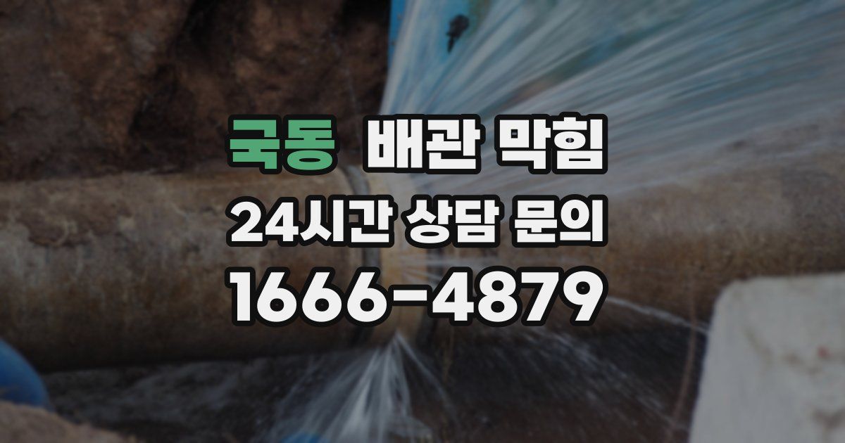 국동 배관 막힘