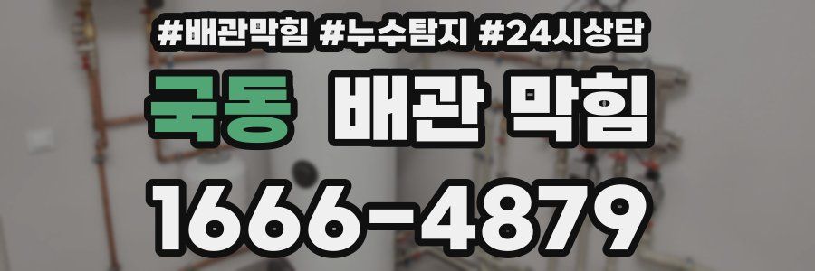 국동 배관 막힘