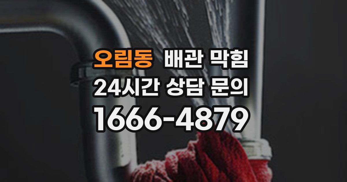 오림동 배관 막힘