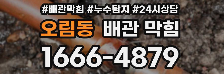 오림동 배관 막힘