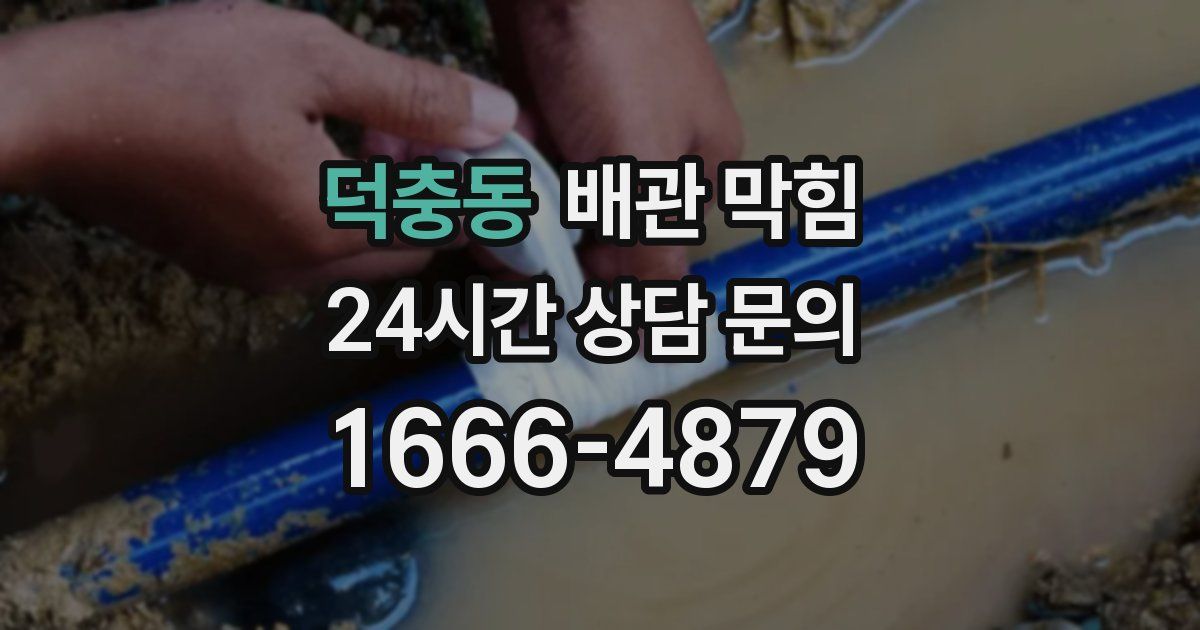 덕충동 배관 막힘