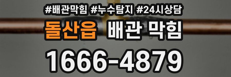 돌산읍 배관 막힘