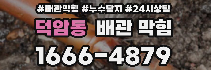 덕암동 배관 막힘