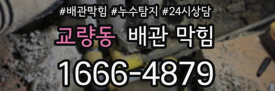 교량동 배관 막힘