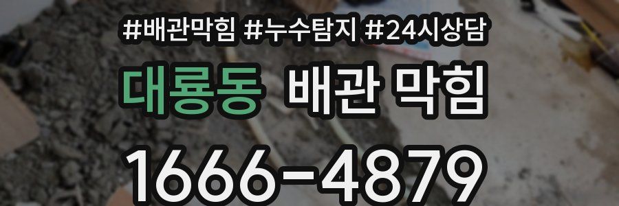 대룡동 배관 막힘