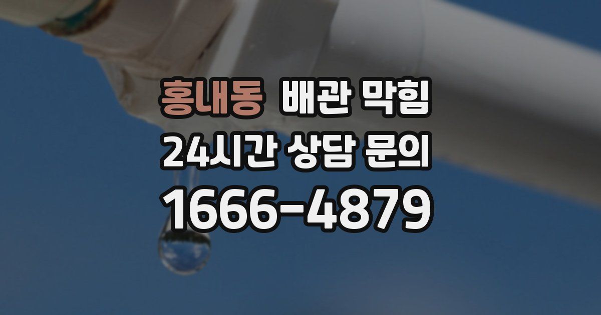 홍내동 배관 막힘