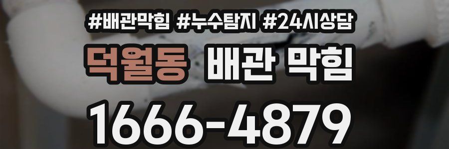 덕월동 배관 막힘