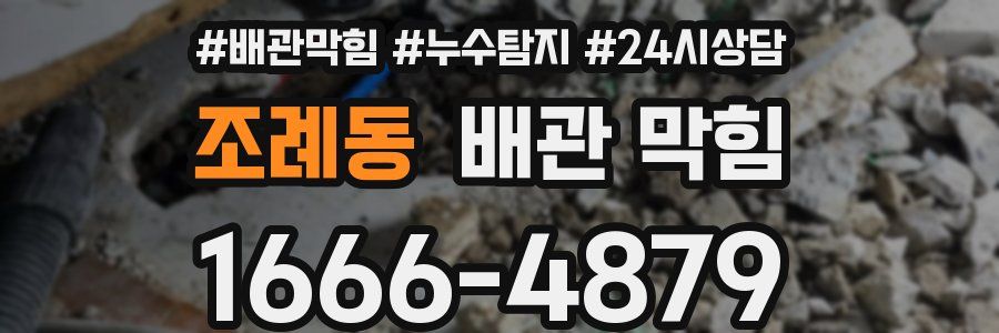 조례동 배관 막힘
