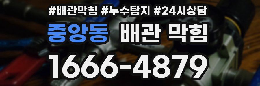 중앙동 배관 막힘