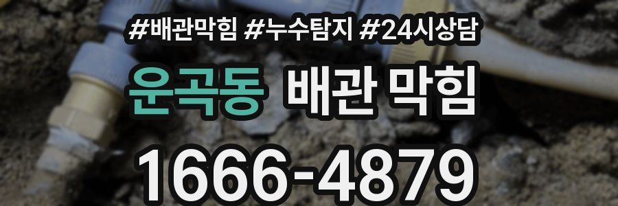 운곡동 배관 막힘