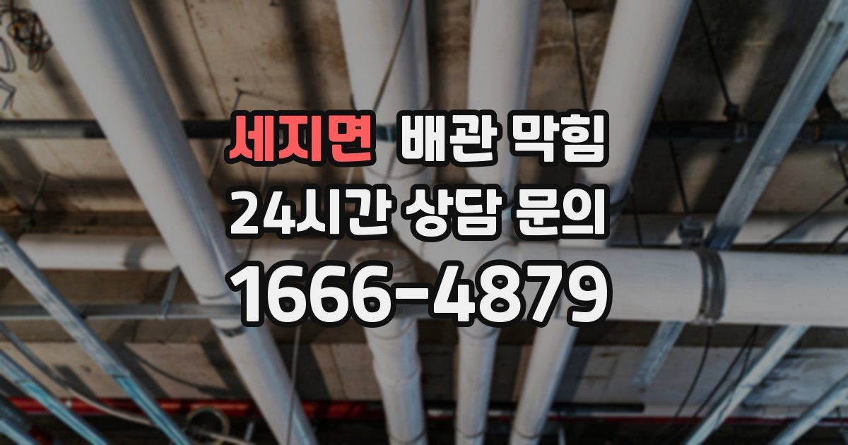 세지면 배관 막힘
