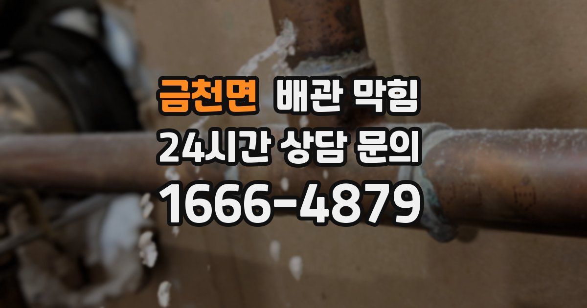 금천면 배관 막힘
