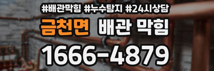 금천면 배관 막힘