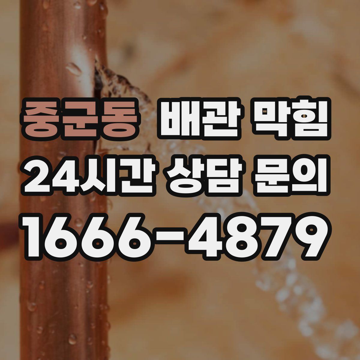 중군동 배관 막힘