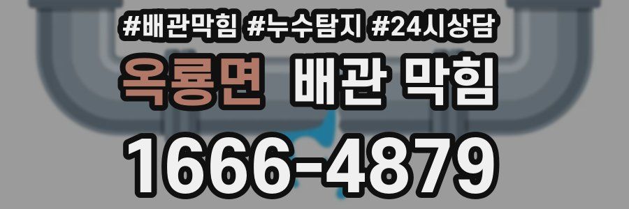 옥룡면 배관 막힘