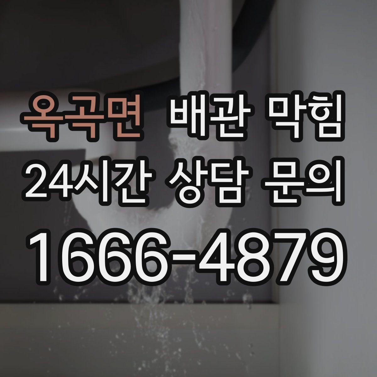 옥곡면 배관 막힘 배수구에서 검은 찌꺼기가 올라오면
