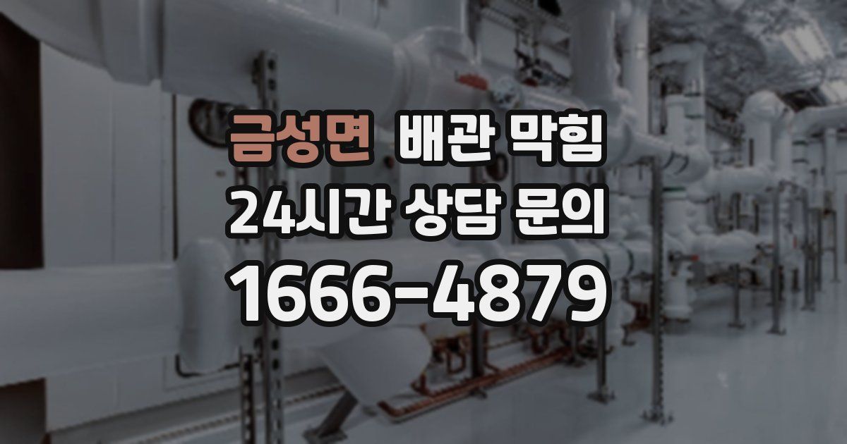 금성면 배관 막힘