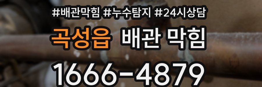 곡성읍 배관 막힘