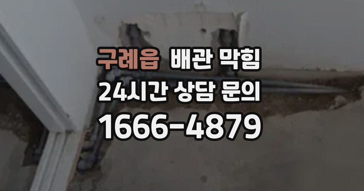 구례읍 배관 막힘