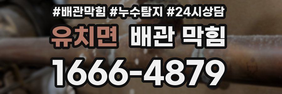 유치면 배관 막힘