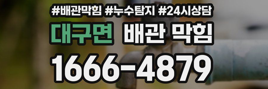 대구면 배관 막힘