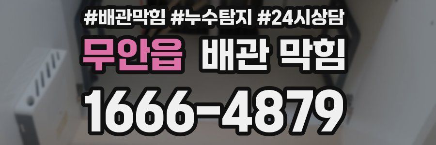 무안읍 배관 막힘