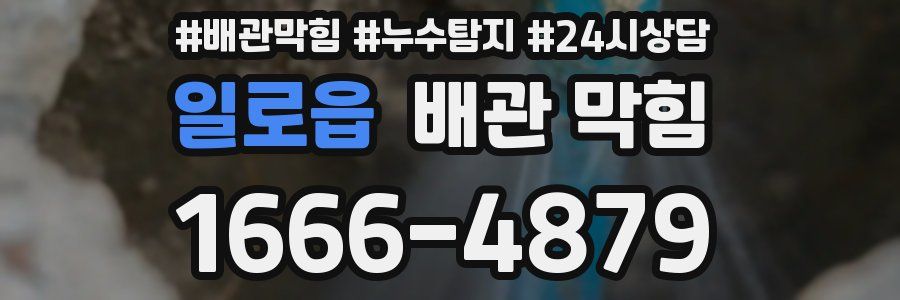 일로읍 배관 막힘