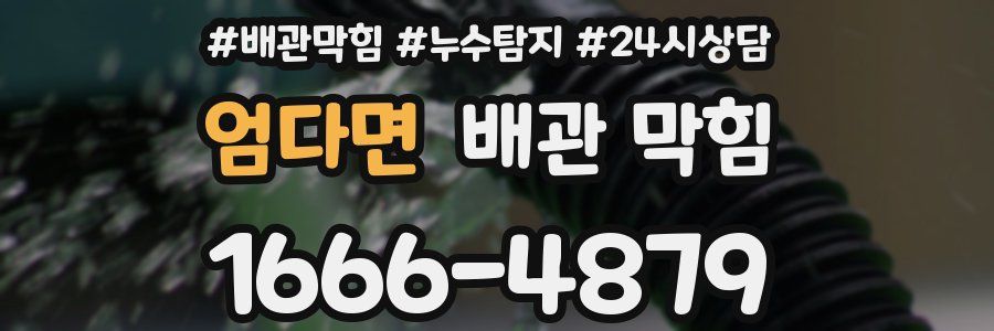 엄다면 배관 막힘