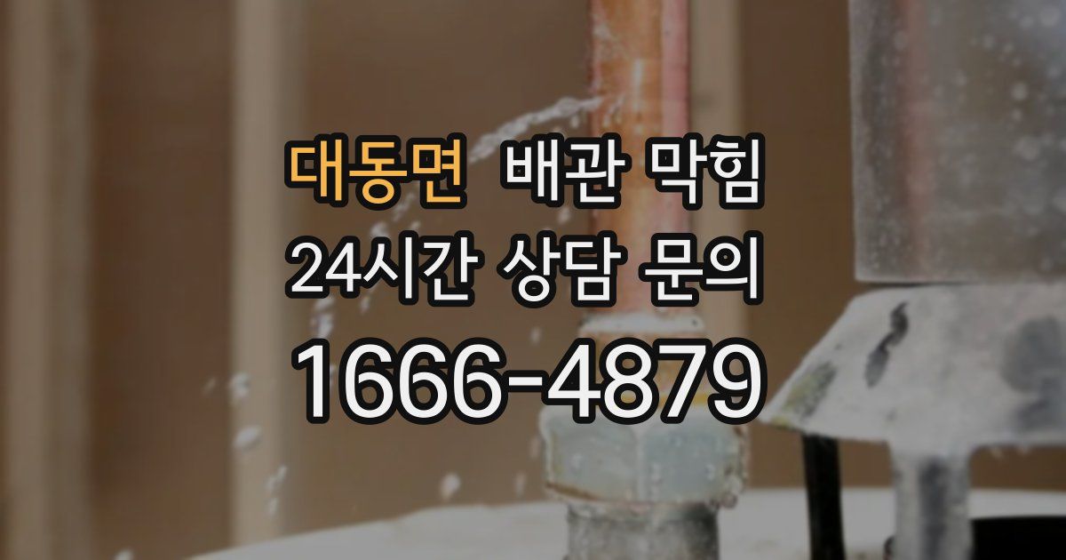 대동면 배관 막힘