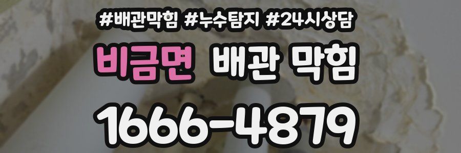 비금면 배관 막힘